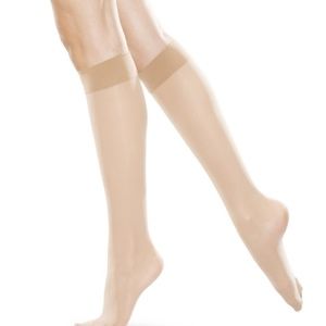 Maternity Compression Knee Highs Hosiery - NATURAL